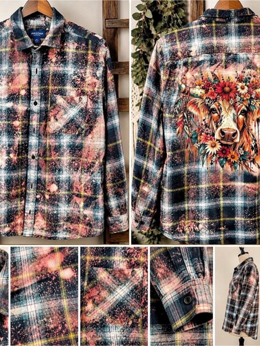 Ariat Plaid Graphic Button Down Like New